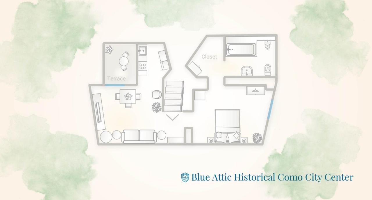 Blue Attic - Historical Como City Center By Rent All Como Exterior photo